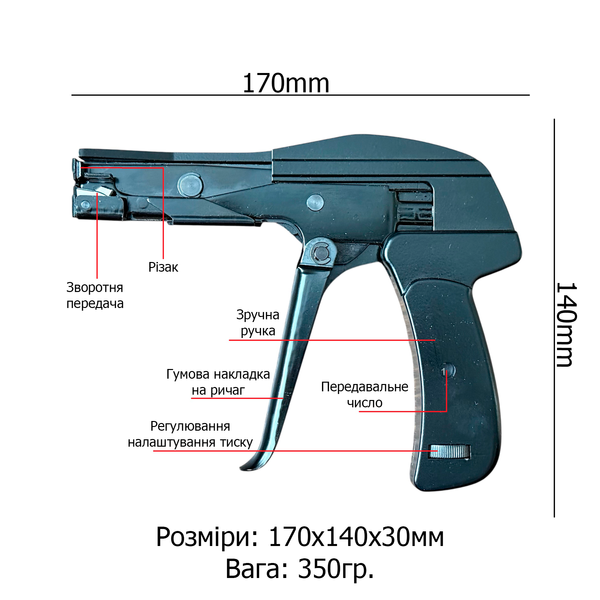 Инструмент для затягивания кабельных стяжек SJ-800A SJ-800A фото