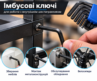 Набір шестигранних ключів для ремонту та монтажу
